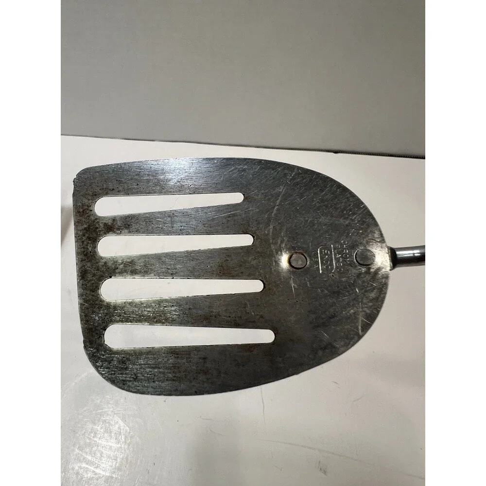 Vintage Ekco Kitchen Utensils 2 Spatula Slotted Spoon Set Of 3 Long Handled